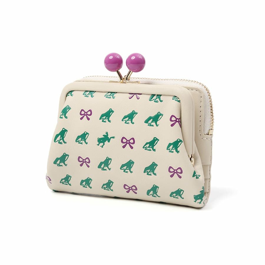 ESSENCE OF POISON がま口二つ折り財布 牛革 KPO-3312