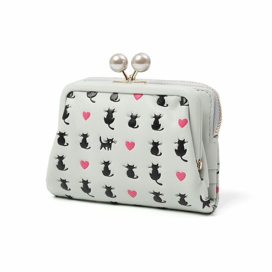 ESSENCE OF POISON がま口二つ折り財布 牛革 KPO-3312