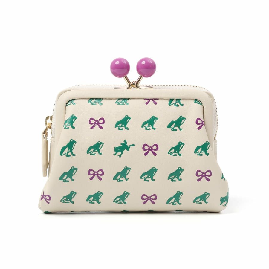 ESSENCE OF POISON がま口二つ折り財布 牛革 KPO-3312