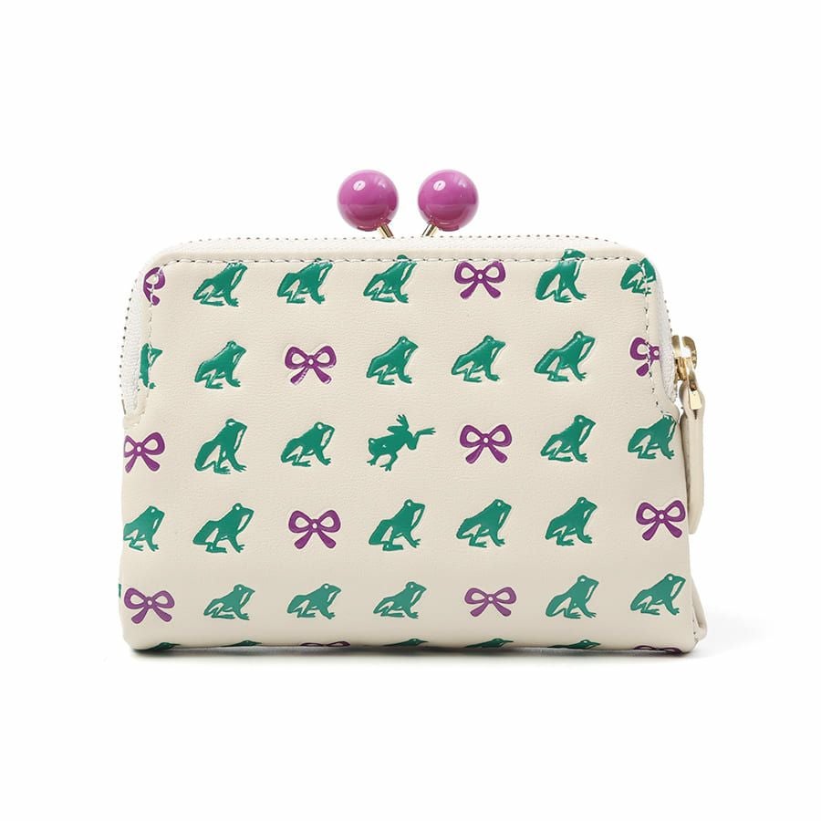 ESSENCE OF POISON がま口二つ折り財布 牛革 KPO-3312