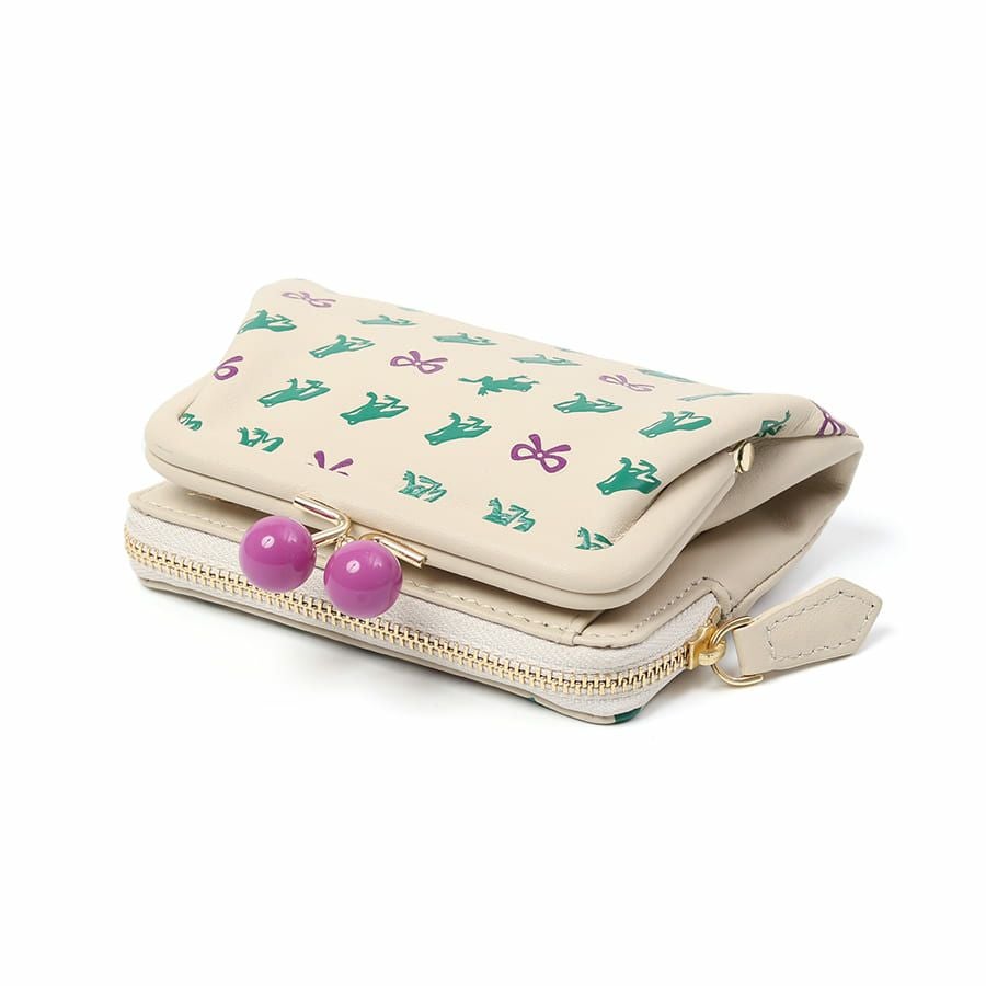 ESSENCE OF POISON がま口二つ折り財布 牛革 KPO-3312