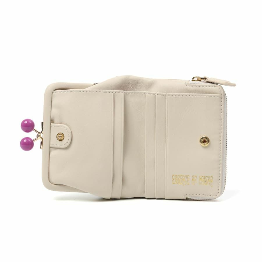 ESSENCE OF POISON がま口二つ折り財布 牛革 KPO-3312