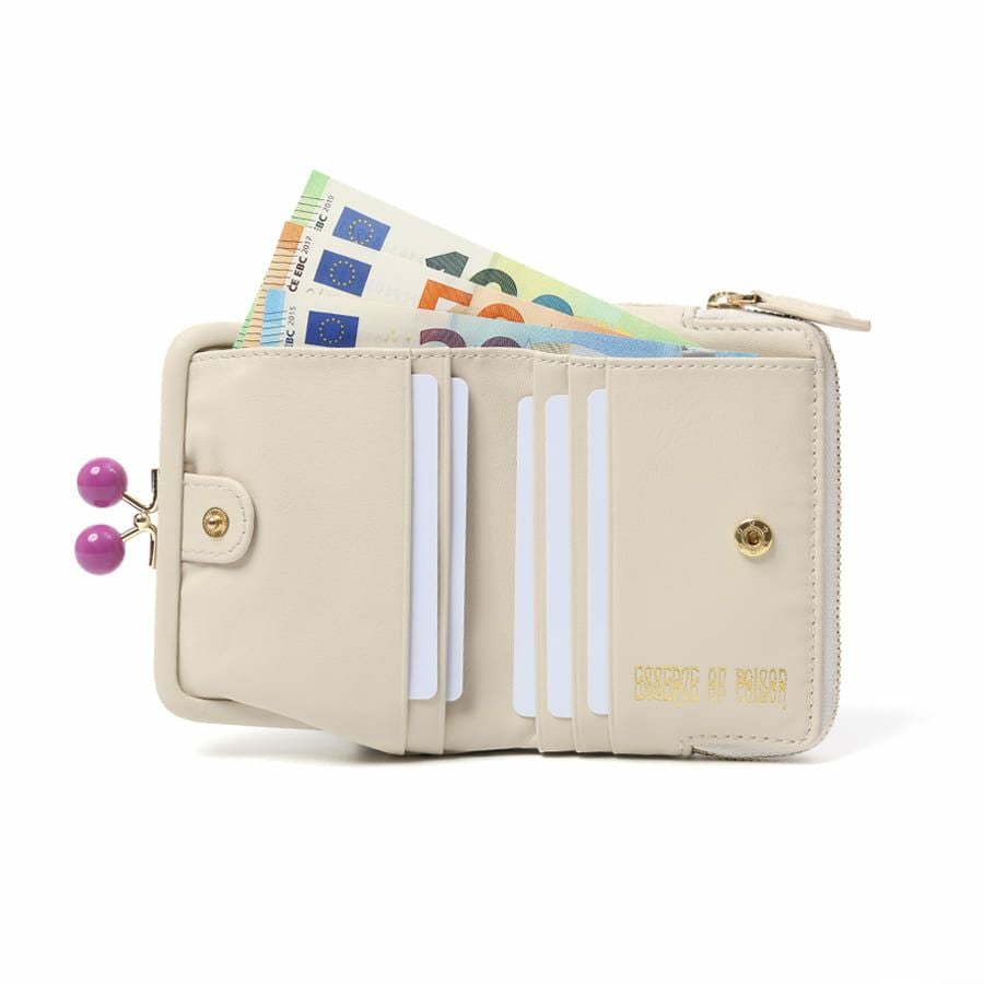 ESSENCE OF POISON がま口二つ折り財布 牛革 KPO-3312