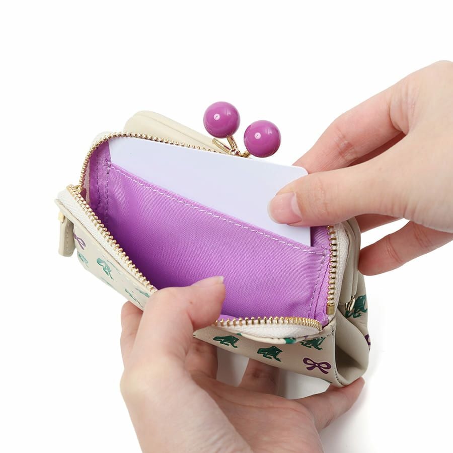 ESSENCE OF POISON がま口二つ折り財布 牛革 KPO-3312