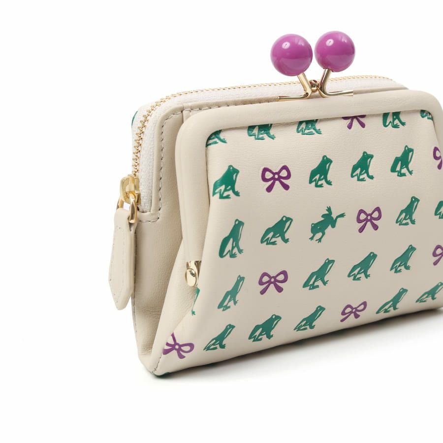 ESSENCE OF POISON がま口二つ折り財布 牛革 KPO-3312