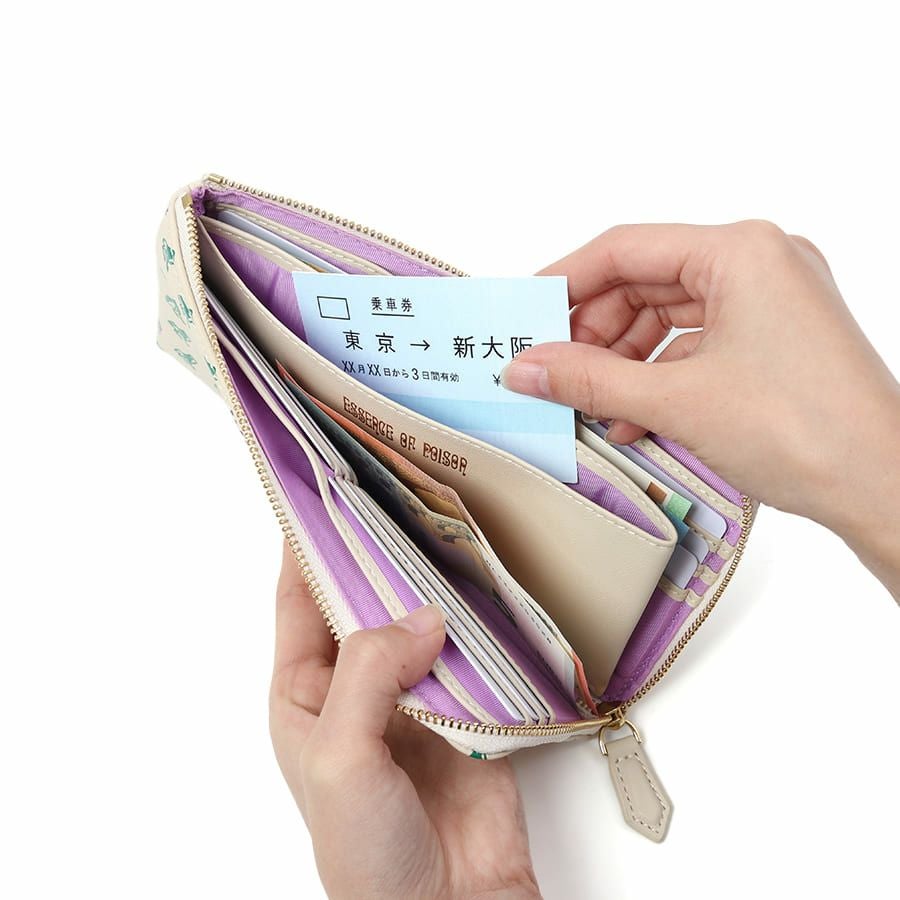 ESSENCE OF POISON L字ファスナースリムウォレット 牛革 KPO-3314