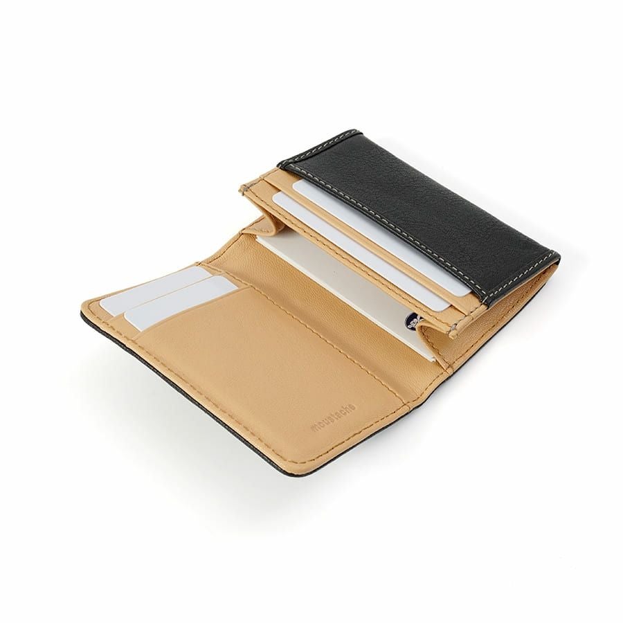 MOUSTACHE カード入れ イタリアンバッファロー革×ゴート革 KBR-0470