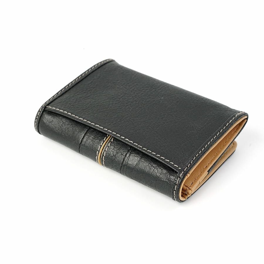 MOUSTACHE カード入れ イタリアンバッファロー革×ゴート革 KBR-0470