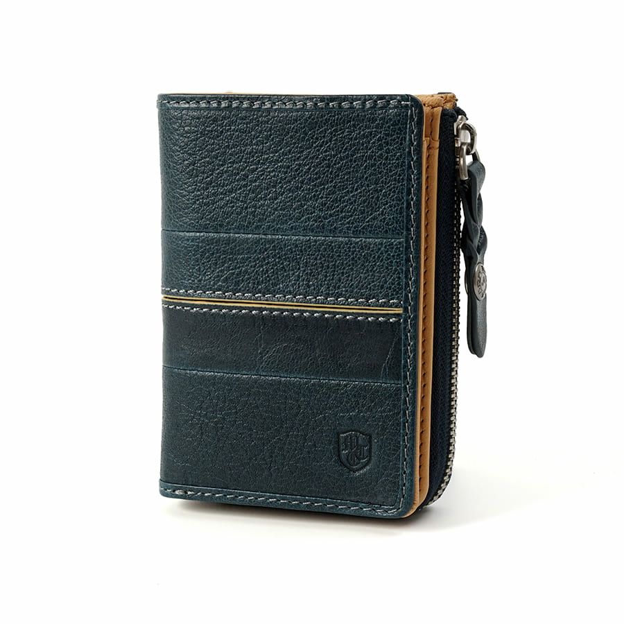 MOUSTACHE L字ファスナーミドルウォレット イタリアンバッファロー革×ゴート革 KBR-0471