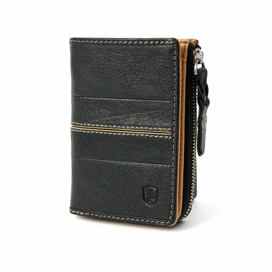 MOUSTACHE L字ファスナーミドルウォレット イタリアンバッファロー革×ゴート革 KBR-0471