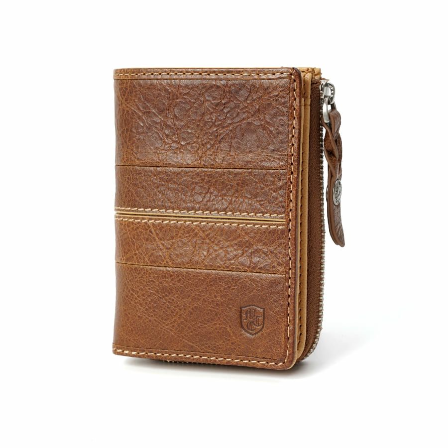 MOUSTACHE L字ファスナーミドルウォレット イタリアンバッファロー革×ゴート革 KBR-0471