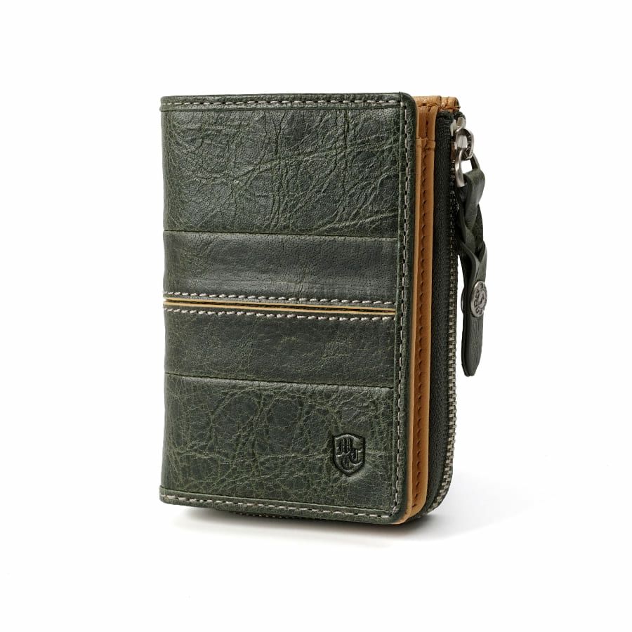 MOUSTACHE L字ファスナーミドルウォレット イタリアンバッファロー革×ゴート革 KBR-0471