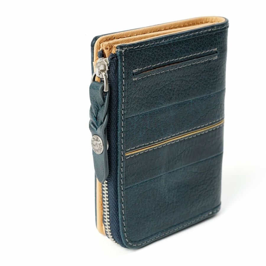 MOUSTACHE L字ファスナーミドルウォレット イタリアンバッファロー革×ゴート革 KBR-0471