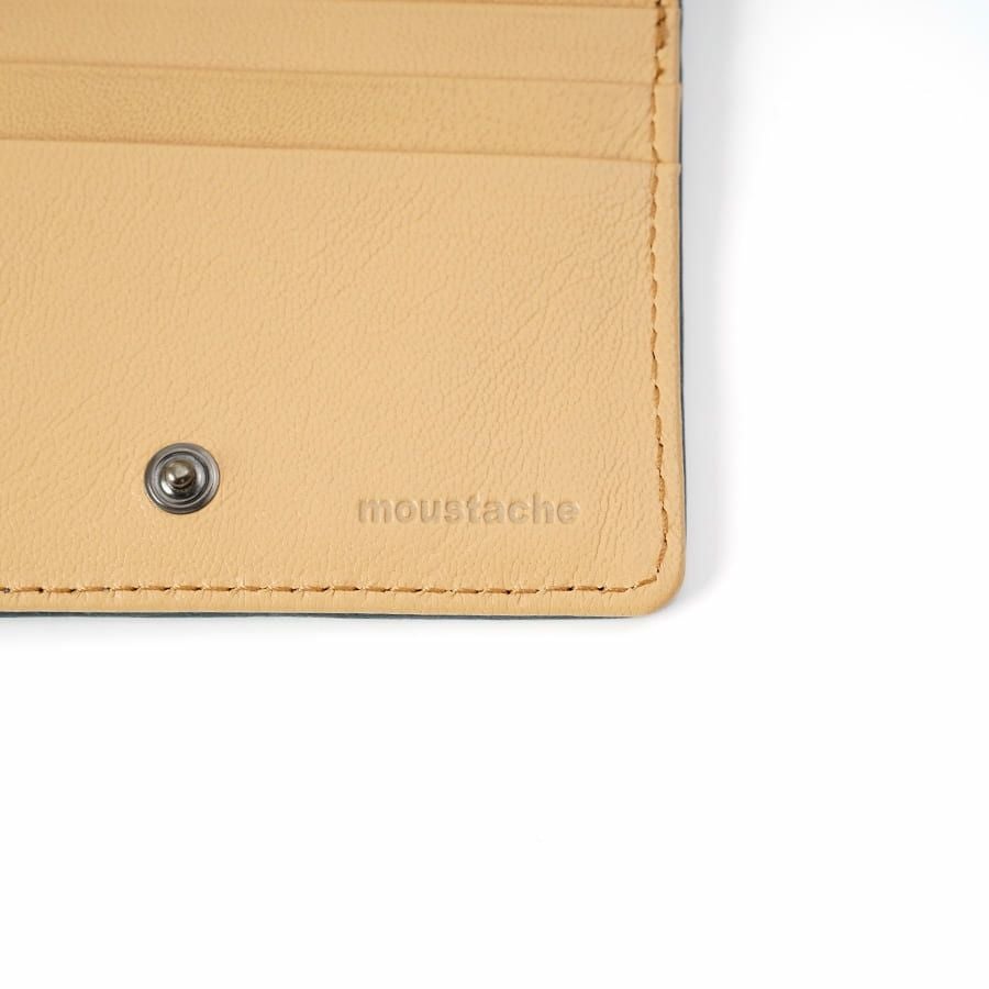 入手困難☆バッファロー（毛皮）☆革製品 MOUSTACHE コンビ鞣しバッファローレザー L字ファスナー長財布 牛革