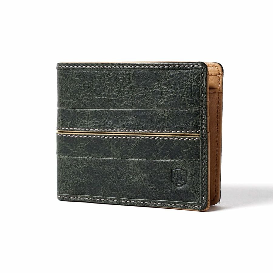 公式】 MOUSTACHE 二つ折り財布 イタリアンバッファロー革×ゴート革