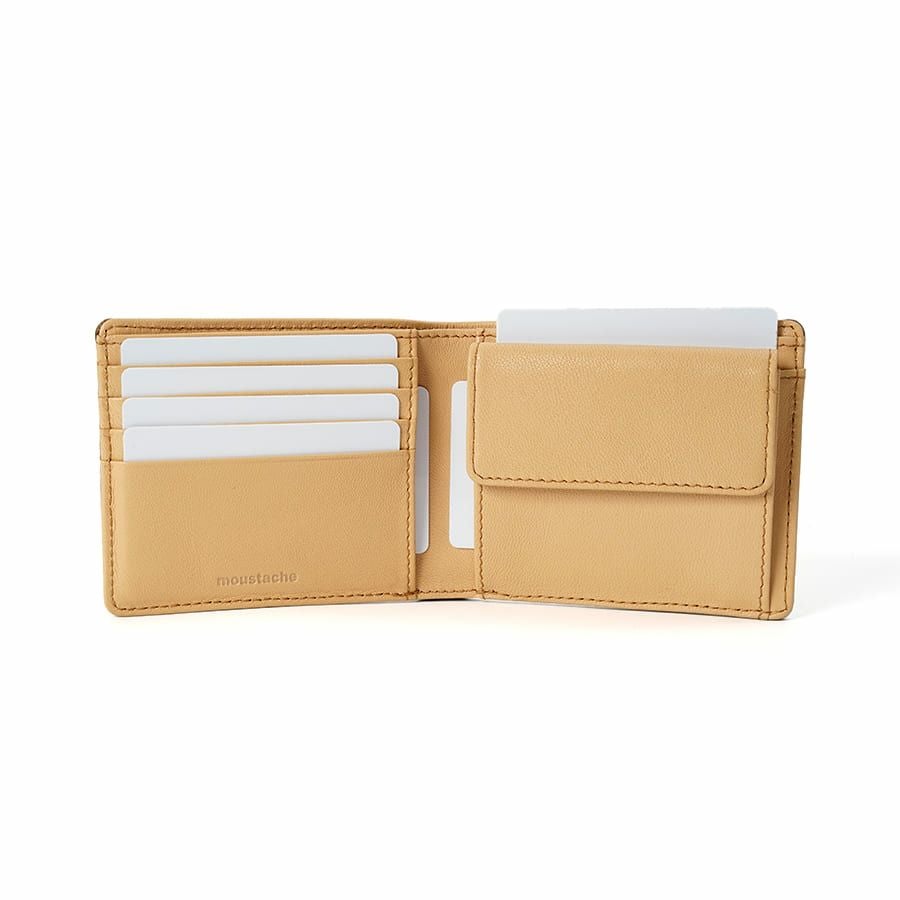 MOUSTACHE 二つ折り財布 イタリアンバッファロー革×ゴート革 KBR-0472