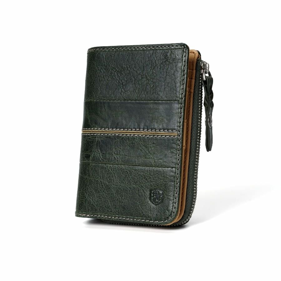 MOUSTACHE ミドルウォレット イタリアンバッファロー革×ゴート革 KBR-0473