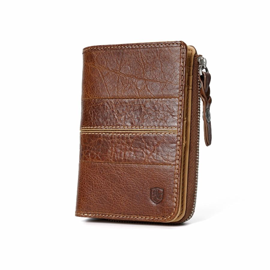 MOUSTACHE ミドルウォレット イタリアンバッファロー革×ゴート革 KBR-0473