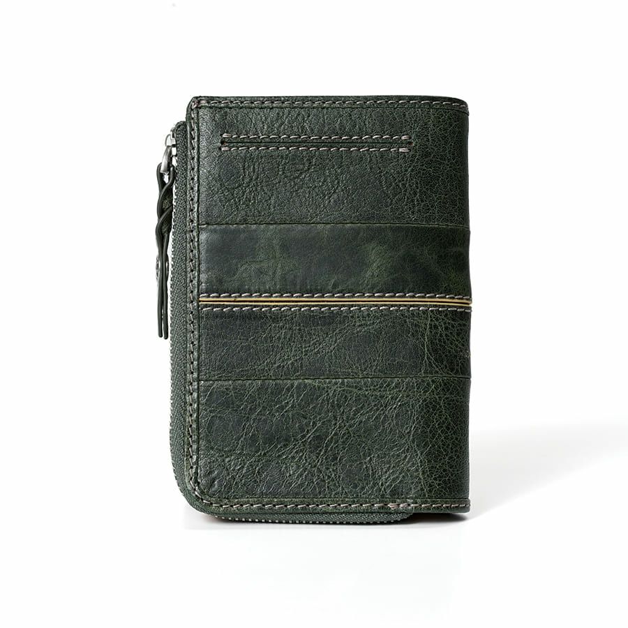 MOUSTACHE ミドルウォレット イタリアンバッファロー革×ゴート革 KBR-0473