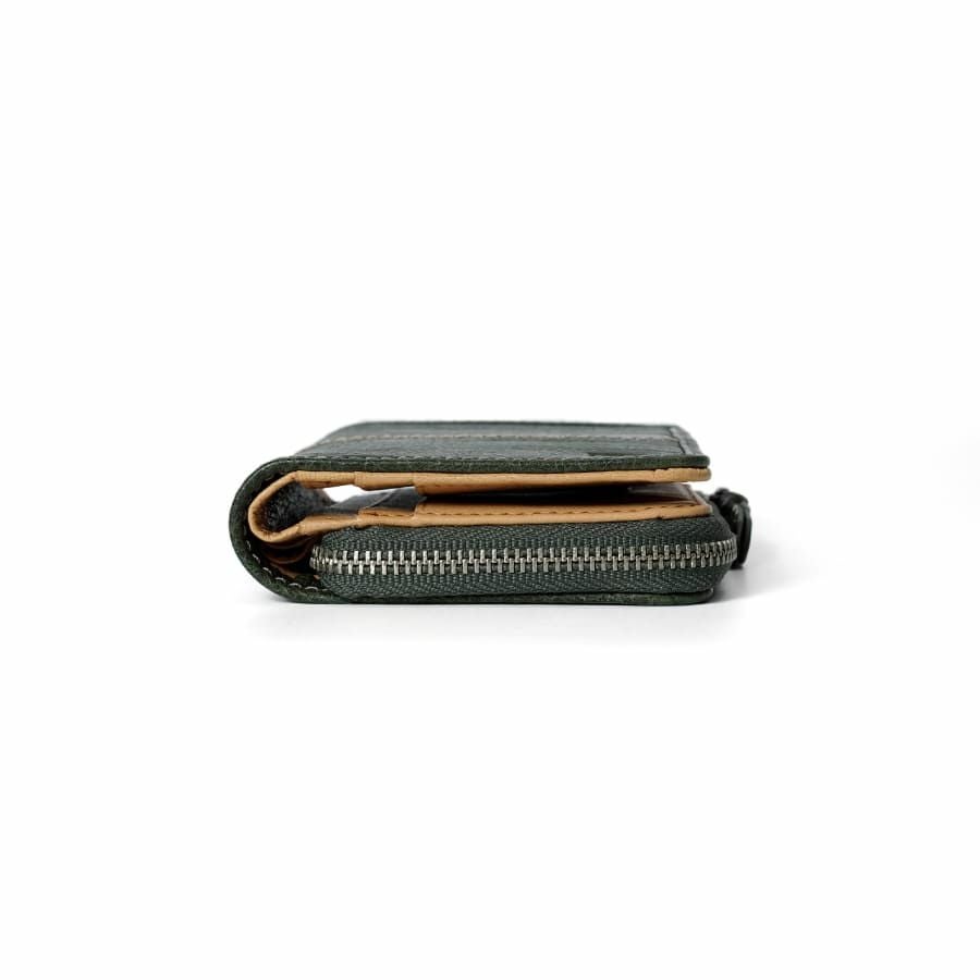 MOUSTACHE ミドルウォレット イタリアンバッファロー革×ゴート革 KBR-0473