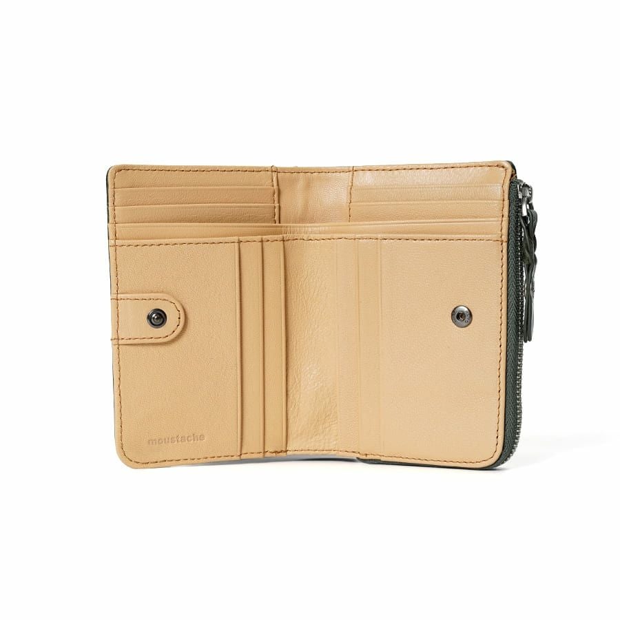 MOUSTACHE ミドルウォレット イタリアンバッファロー革×ゴート革 KBR-0473