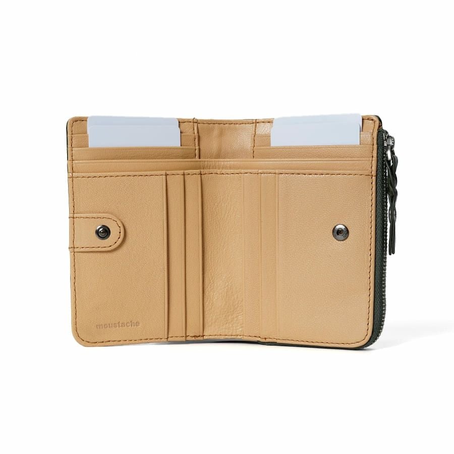 MOUSTACHE ミドルウォレット イタリアンバッファロー革×ゴート革 KBR-0473