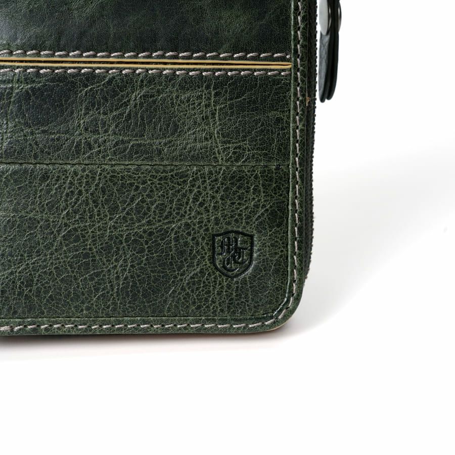 MOUSTACHE ミドルウォレット イタリアンバッファロー革×ゴート革 KBR-0473