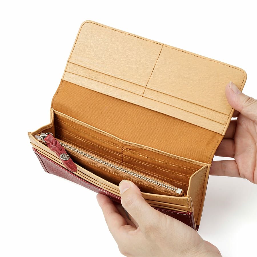 MOUSTACHE 長財布 イタリアンバッファロー革×ゴート革 KBR-0474