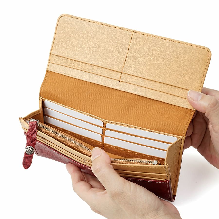 MOUSTACHE 長財布 イタリアンバッファロー革×ゴート革 KBR-0474