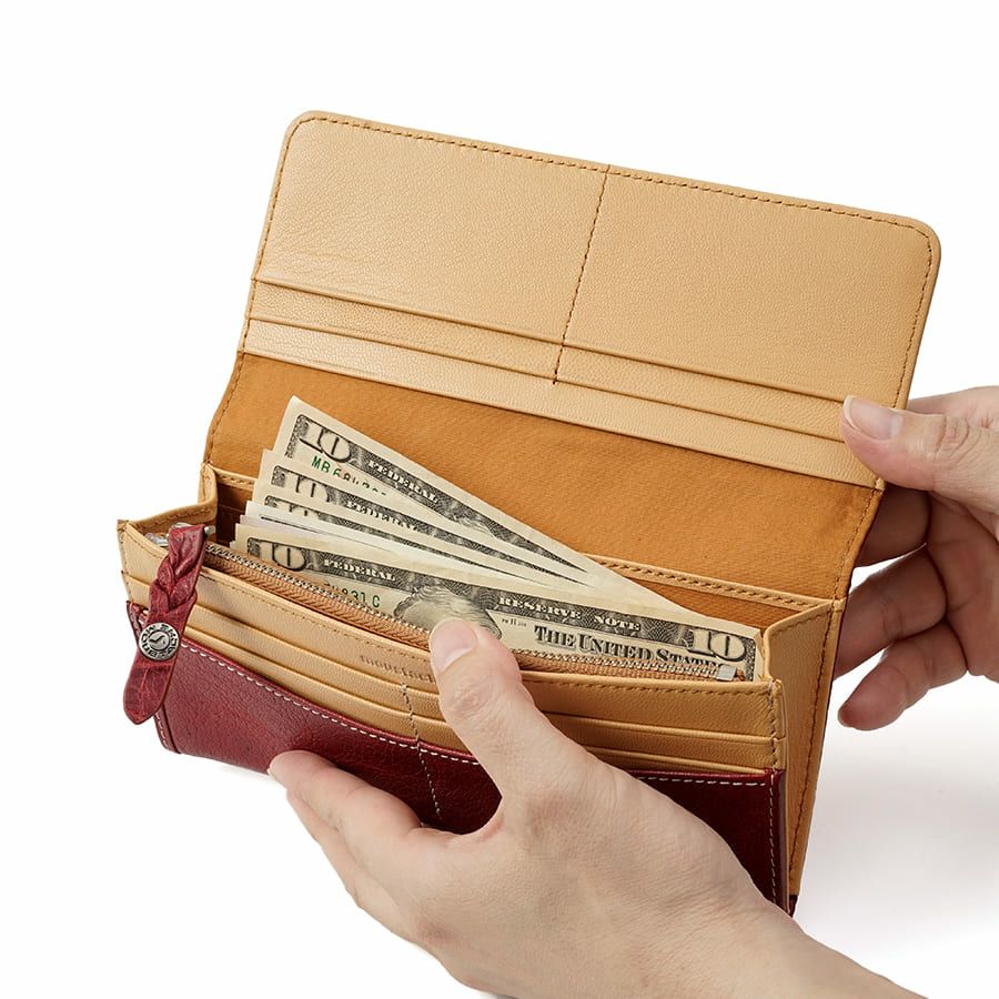 MOUSTACHE 長財布 イタリアンバッファロー革×ゴート革 KBR-0474