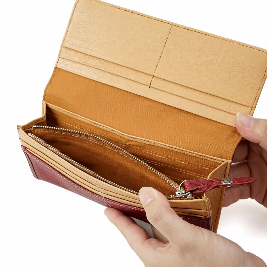 MOUSTACHE 長財布 イタリアンバッファロー革×ゴート革 KBR-0474