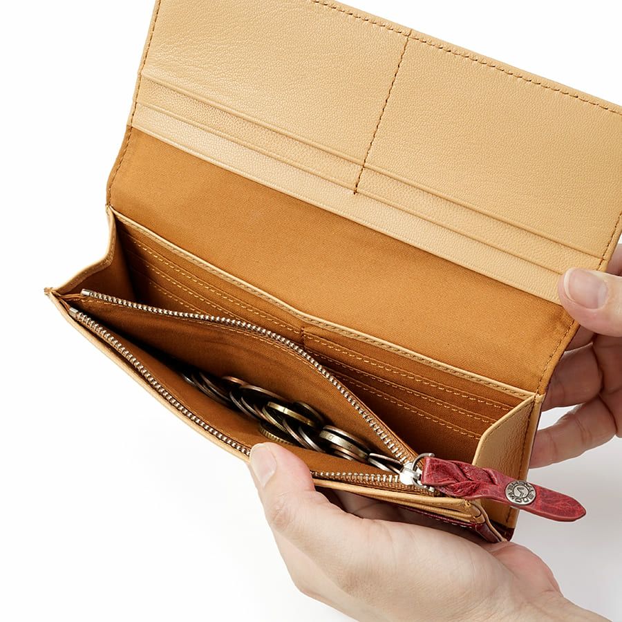 MOUSTACHE 長財布 イタリアンバッファロー革×ゴート革 KBR-0474