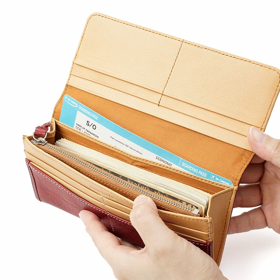 MOUSTACHE 長財布 イタリアンバッファロー革×ゴート革 KBR-0474