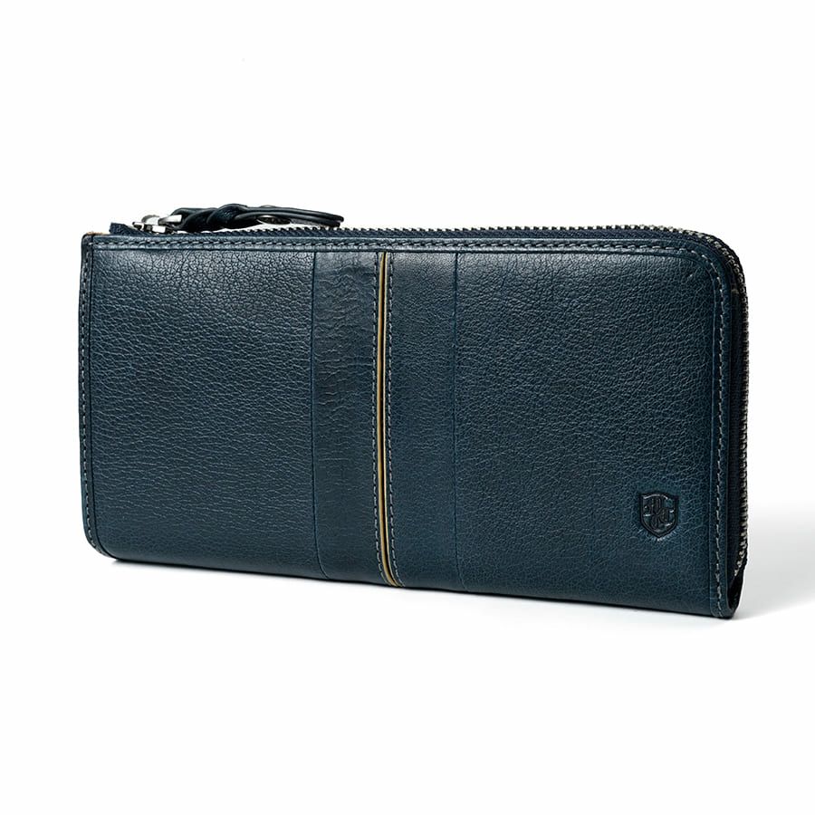 MOUSTACHE L字ファスナー長財布 イタリアンバッファロー革×ゴート革 KBR-0475