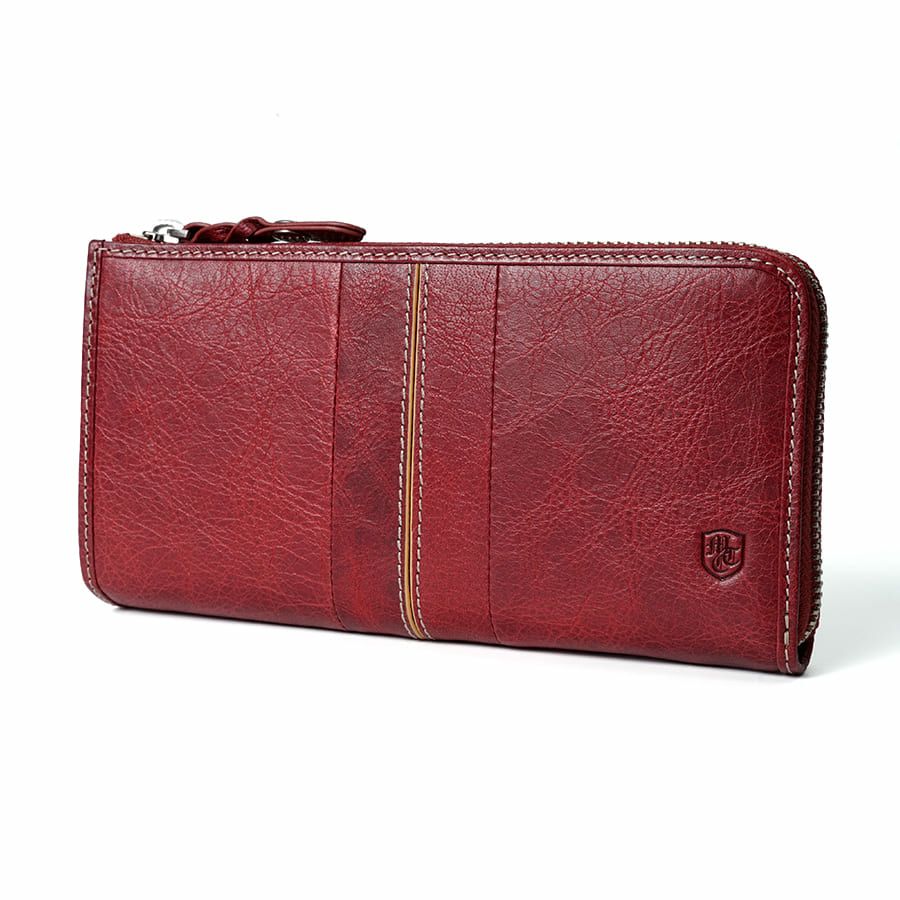 MOUSTACHE L字ファスナー長財布 イタリアンバッファロー革×ゴート革 KBR-0475