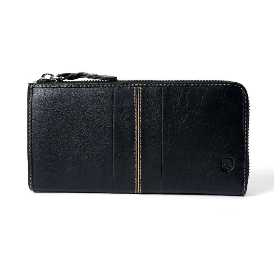 MOUSTACHE L字ファスナー長財布 イタリアンバッファロー革×ゴート革 KBR-0475