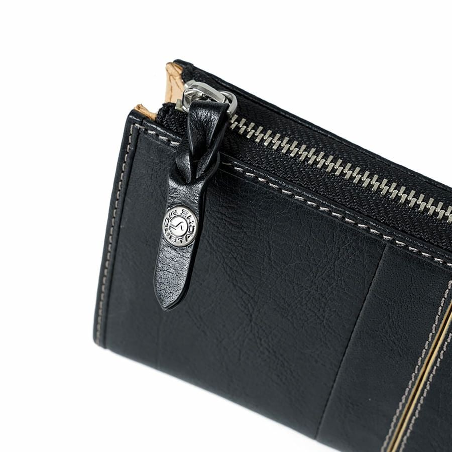 MOUSTACHE L字ファスナー長財布 イタリアンバッファロー革×ゴート革 KBR-0475