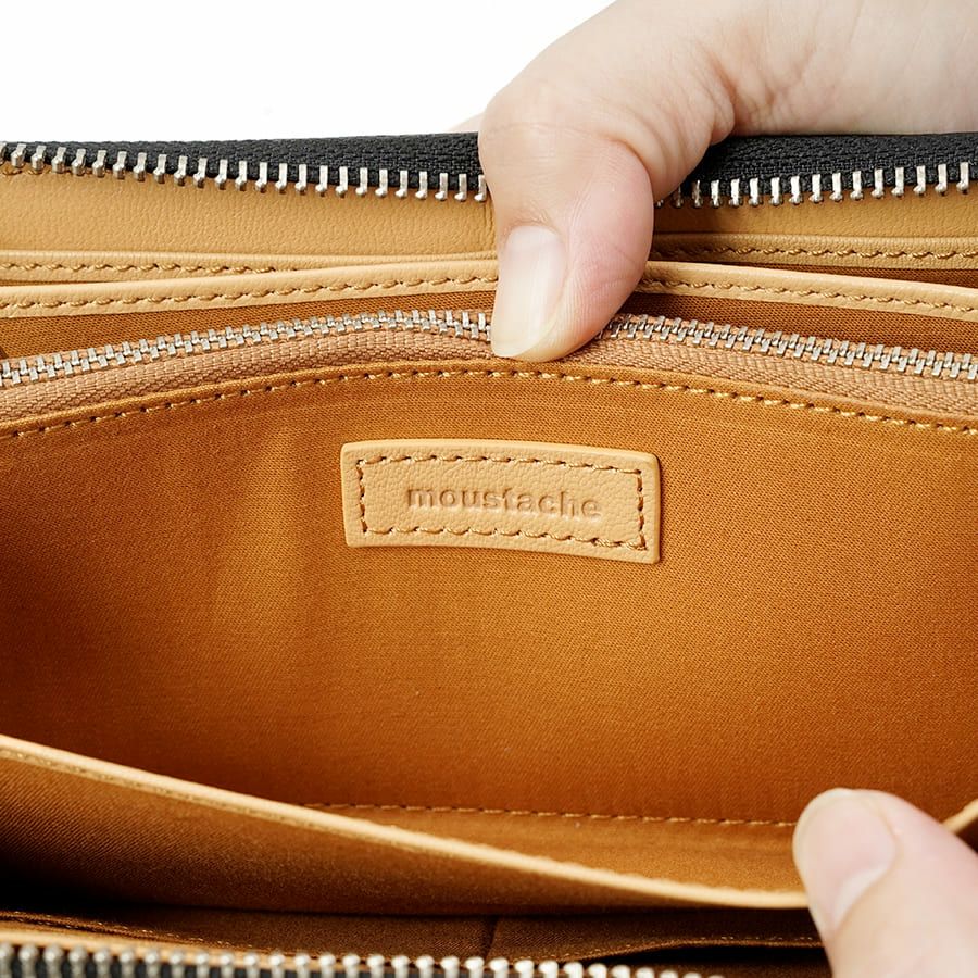 MOUSTACHE L字ファスナー長財布 イタリアンバッファロー革×ゴート革 KBR-0475