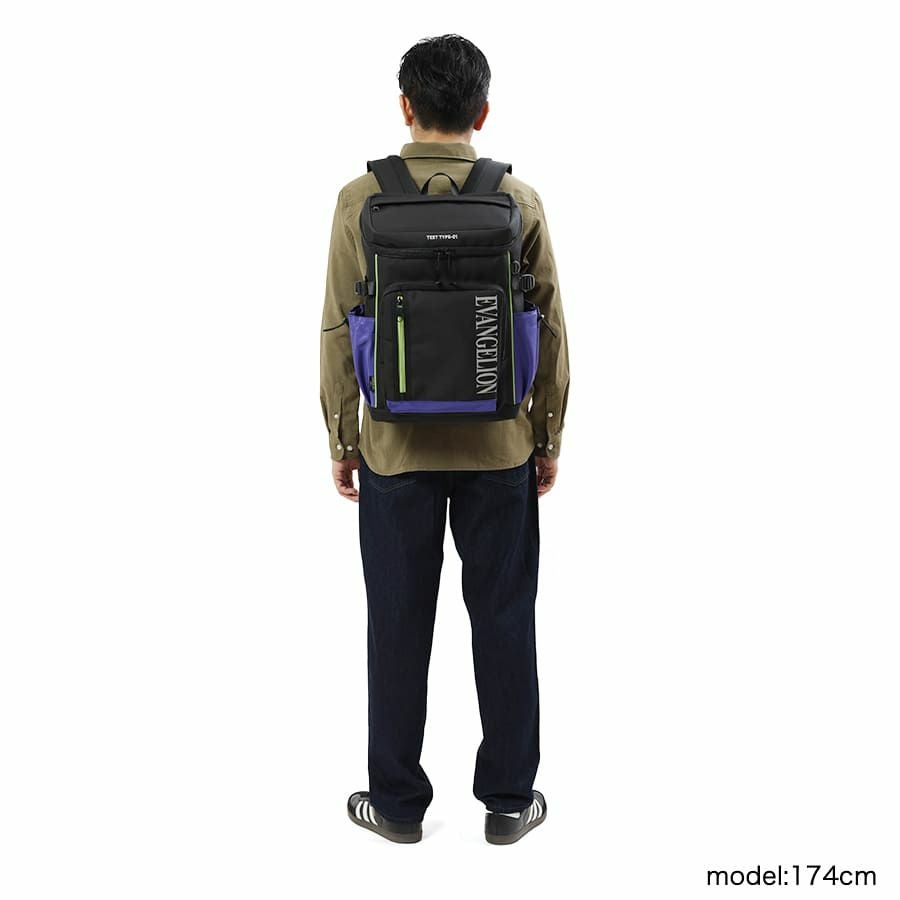 【エヴァンゲリオンコラボ】 マチ拡張 スクエアリュックサック 24-30L ポリエステル MEV-4007