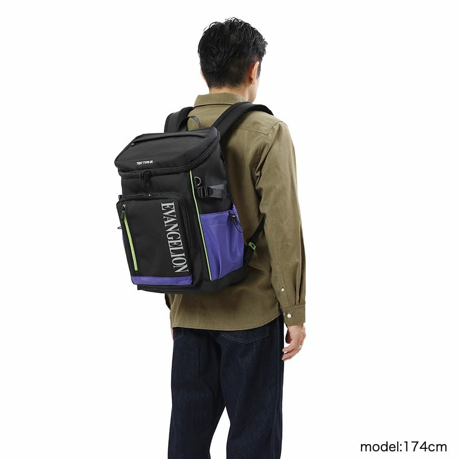 【エヴァンゲリオンコラボ】 マチ拡張 スクエアリュックサック 24-30L ポリエステル MEV-4007