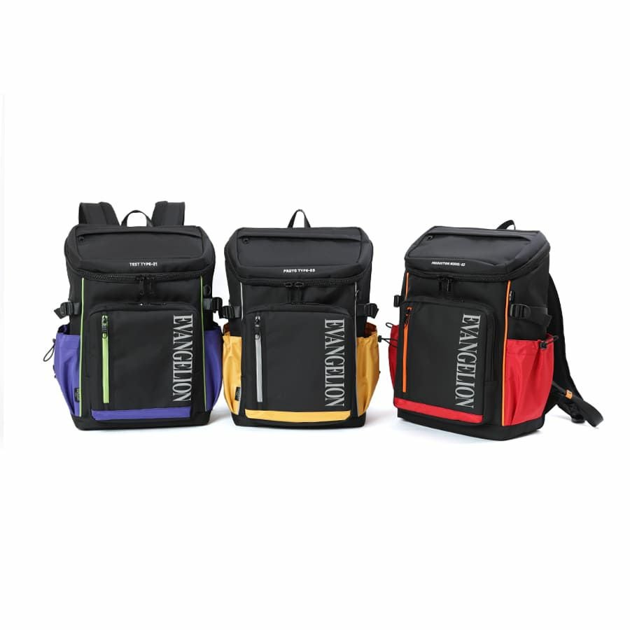 【エヴァンゲリオンコラボ】 マチ拡張 スクエアリュックサック 24-30L ポリエステル MEV-4007