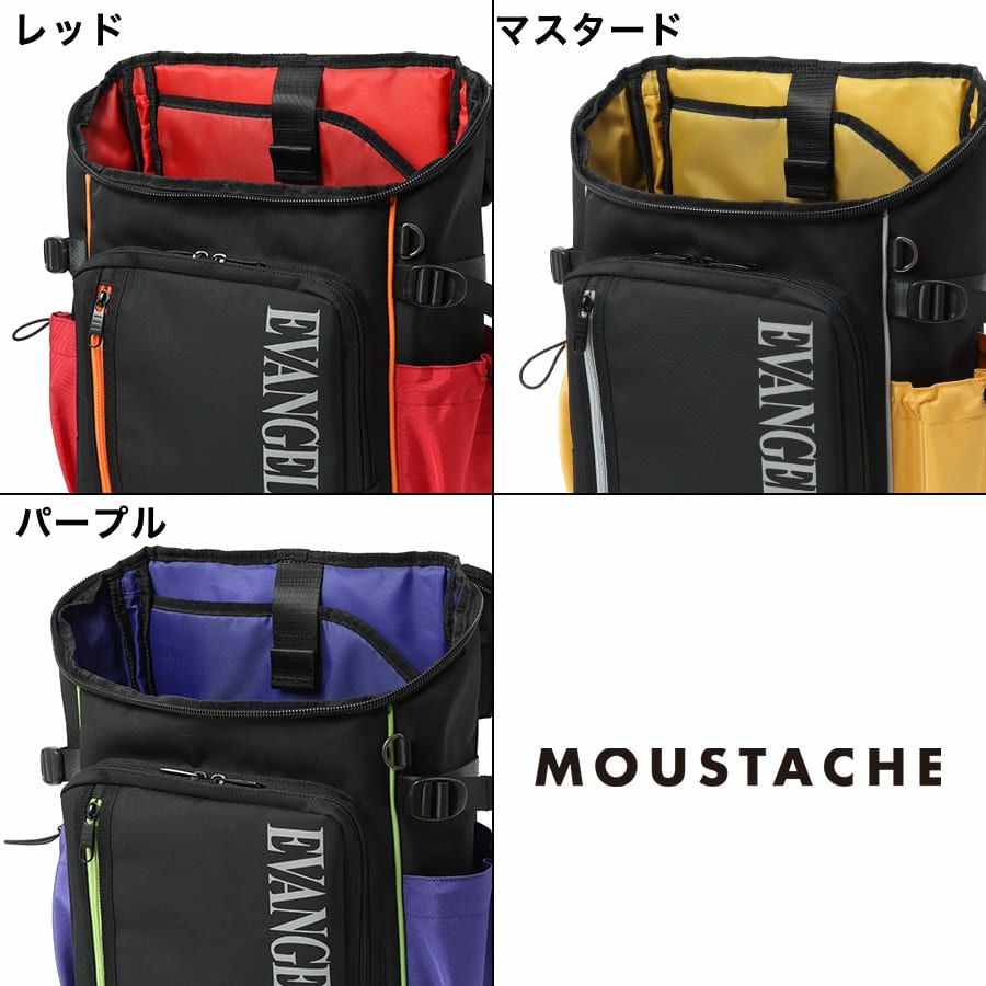 【エヴァンゲリオンコラボ】 マチ拡張 スクエアリュックサック 24-30L ポリエステル MEV-4007