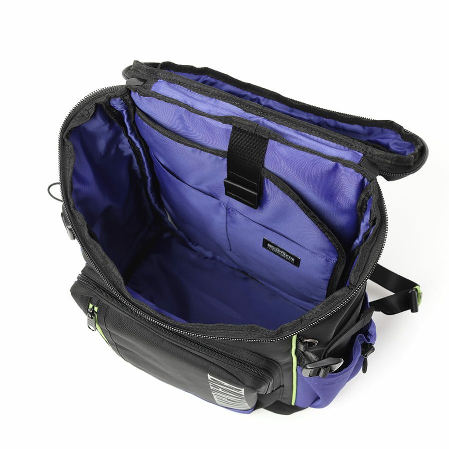 【エヴァンゲリオンコラボ】 マチ拡張 スクエアリュックサック 24-30L ポリエステル MEV-4007