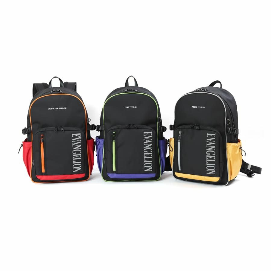 エヴァンゲリオンコラボ】 MOUSTACHE マチ拡張 ラウンドリュックサック 24-30L ポリエステル MEV-4008