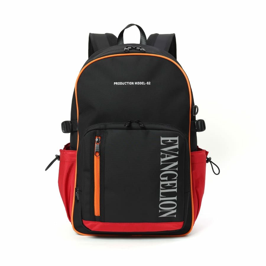 エヴァンゲリオンコラボ】 MOUSTACHE マチ拡張 ラウンドリュックサック 24-30L ポリエステル MEV-4008