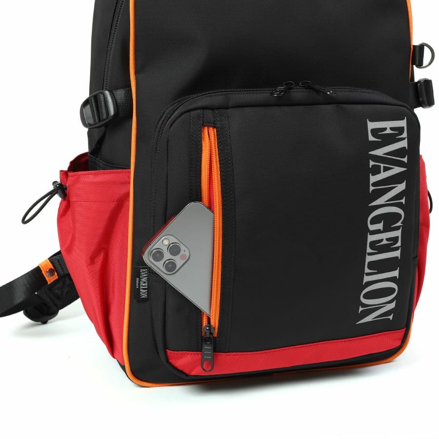 エヴァンゲリオンコラボ】 MOUSTACHE マチ拡張 ラウンドリュックサック 24-30L ポリエステル MEV-4008