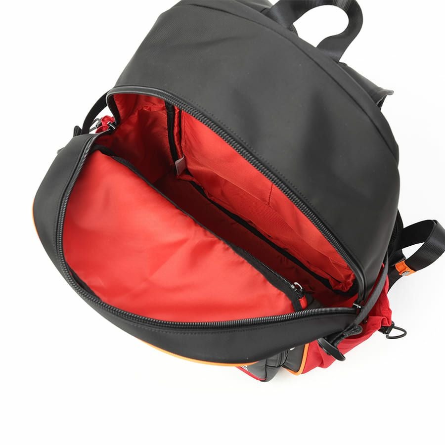 エヴァンゲリオンコラボ】 MOUSTACHE マチ拡張 ラウンドリュックサック 24-30L ポリエステル MEV-4008