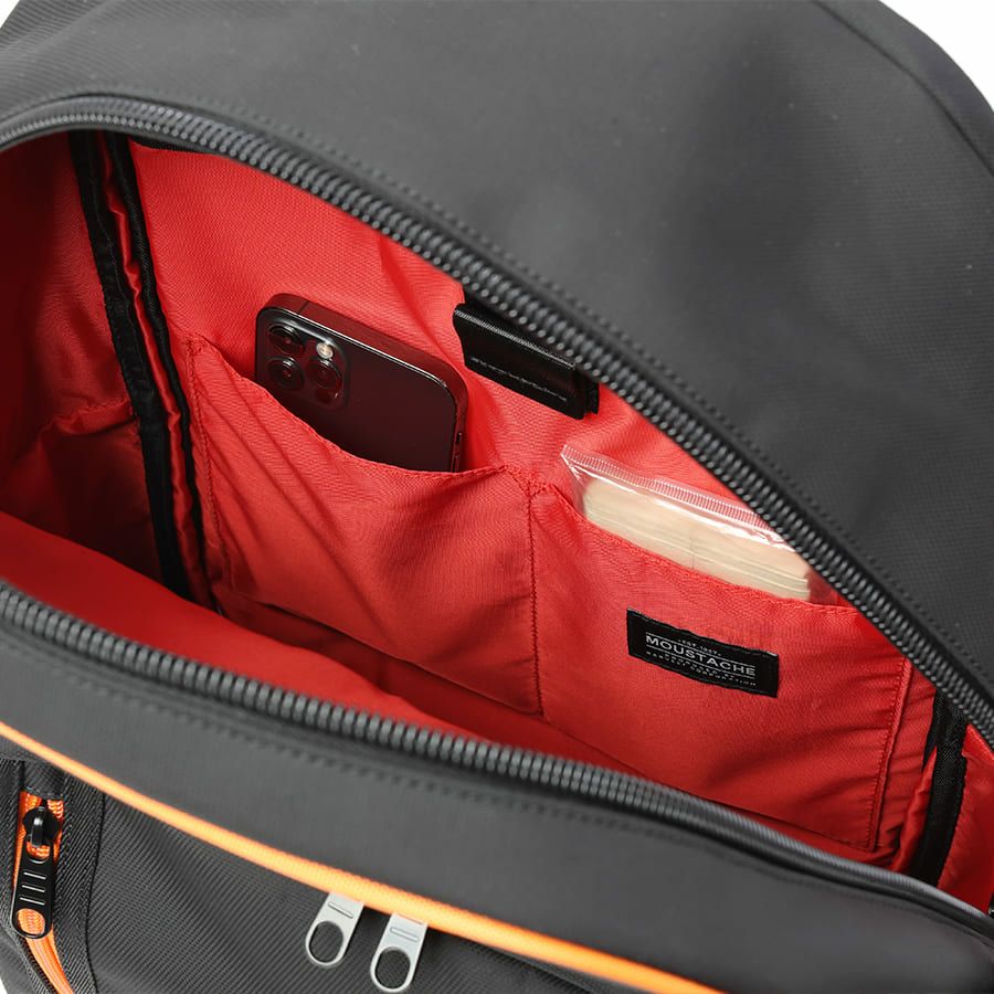 エヴァンゲリオンコラボ】 MOUSTACHE マチ拡張 ラウンドリュックサック 24-30L ポリエステル MEV-4008