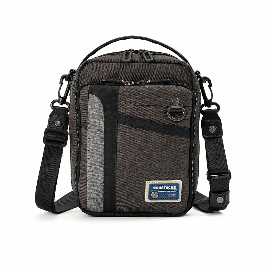 MOUSTACHE ミニショルダーバッグ 杢調ポリ×ヌメ調合皮 MDP-0656