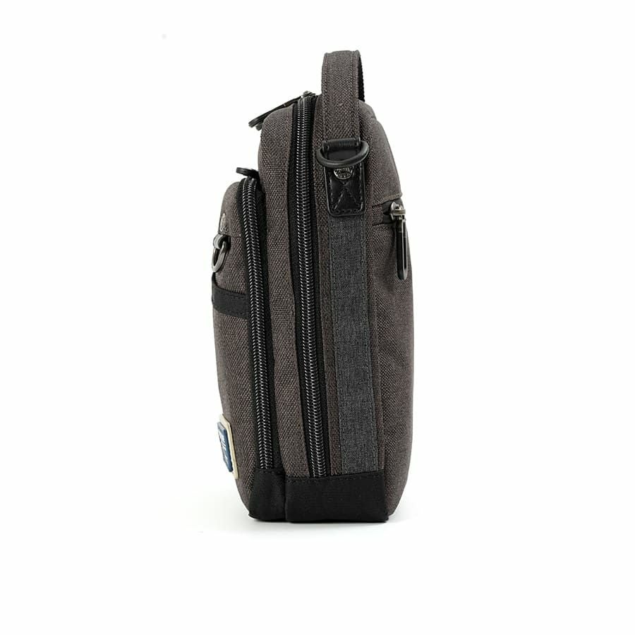 MOUSTACHE ミニショルダーバッグ 杢調ポリ×ヌメ調合皮 MDP-0656